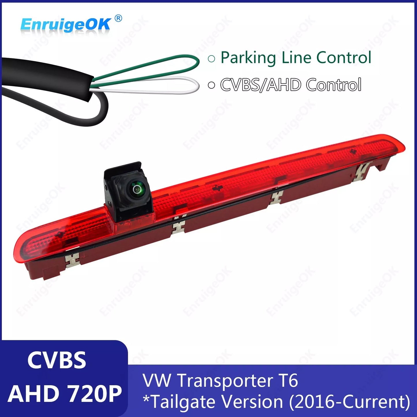 Brake Light Rear View Reverse Camera For VW Transporter T6 Van 2016-Onward