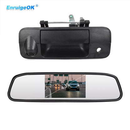 Tailgate Handle Backup Camera for Toyota Tundra 2007-2013 +4.3" Mirror Monitor