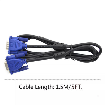 6ft VGA SVGA D-Sub Male to Male Monitor Cable for PC TV Projector LCD M/M 15pin