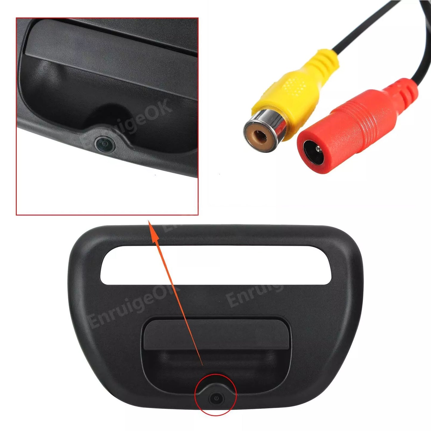 Tailgate Handle Backup Camera for Mitsubishi L200 Triton 2005-2015 + 5" Monitor