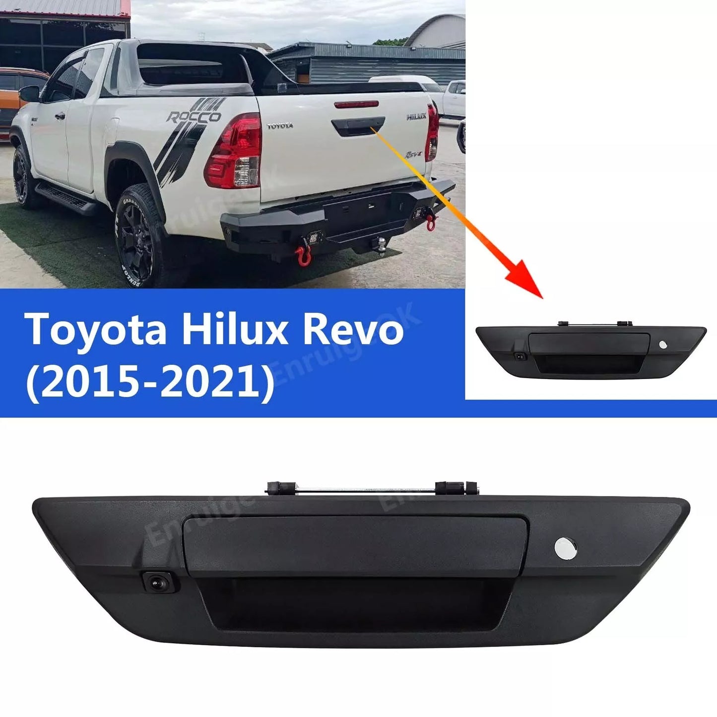 7'' Monitor Tailgate Handle with Backup Camera for Toyota Hilux Revo 2015-2021