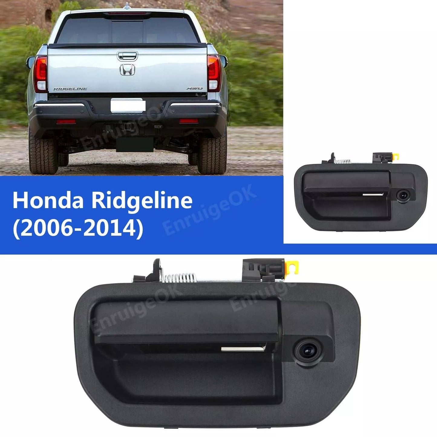 For Honda Ridgeline Tailgate Handle with Backup Camera 2006-2014 + Monitor Kit