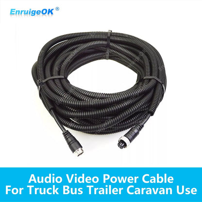 20M 66ft 4Pin Aviation Extension Cable For Rear View Backup Camera Truck Trailer