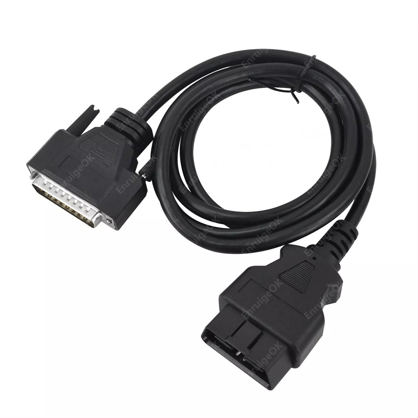 Male 16Pin OBD2 to Male DB25 RS232 Serial Port Diagnostic Extension Cable 1.5m