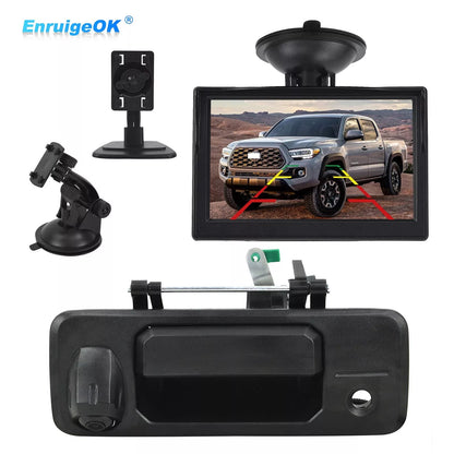 Tailgate Handle w/ Backup Camera For Toyota Tundra Tacoma 2014-2020 + 5" Monitor