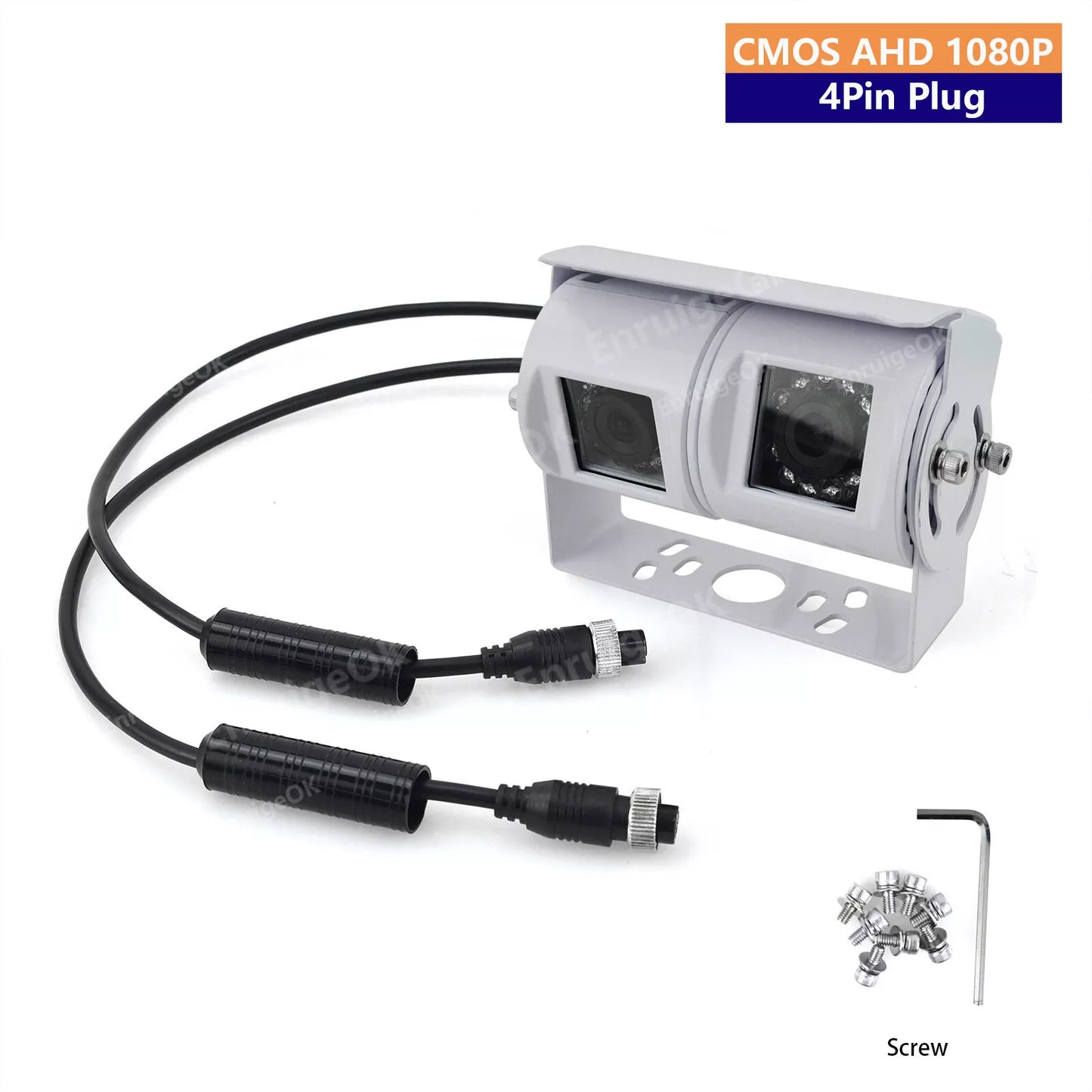 Dual Lens Rear View Reversing Backup Camera for Motorhomes Bus IR Night Vision