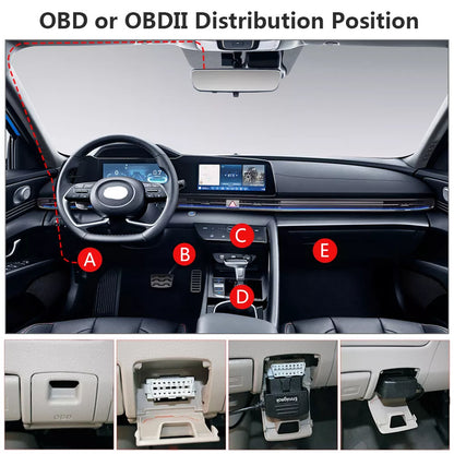 OBD2 to USB Charging Cable 16Pin Connector Power Charger for Car GPS DVR 19.6in