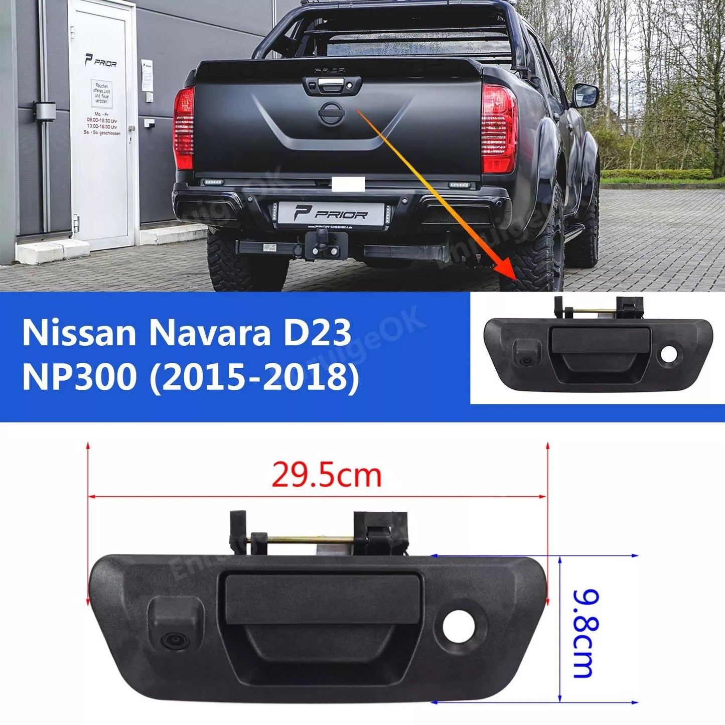 Tailgate Handle Backup Parking Camera Kit For Nissan Navara D23 NP300 2015-2018