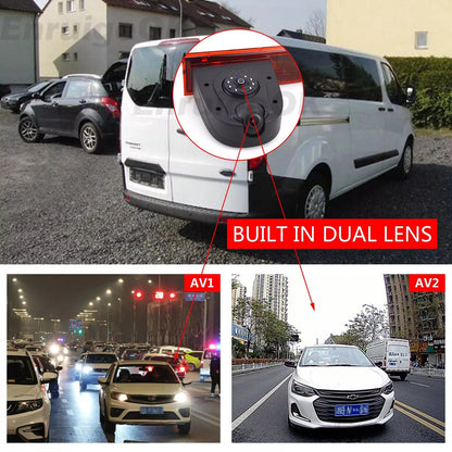 Dual Lens Car Brake Light Rear View Reversing Camera For Ford Transit Custom Van