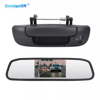 Tailgate Handle with Backup Camera + Mirror Monitor for Dodge Ram 1500 2500 3500