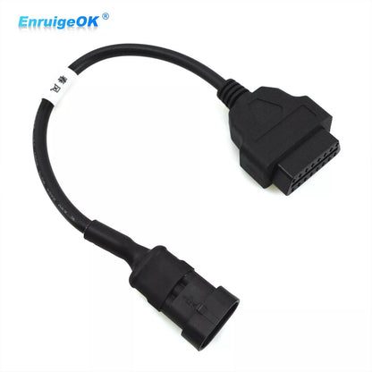 For KYMCO 3PIN To 16Pin OBD2 Motorcycle Cable Adapter Diagnostic Scan Connector