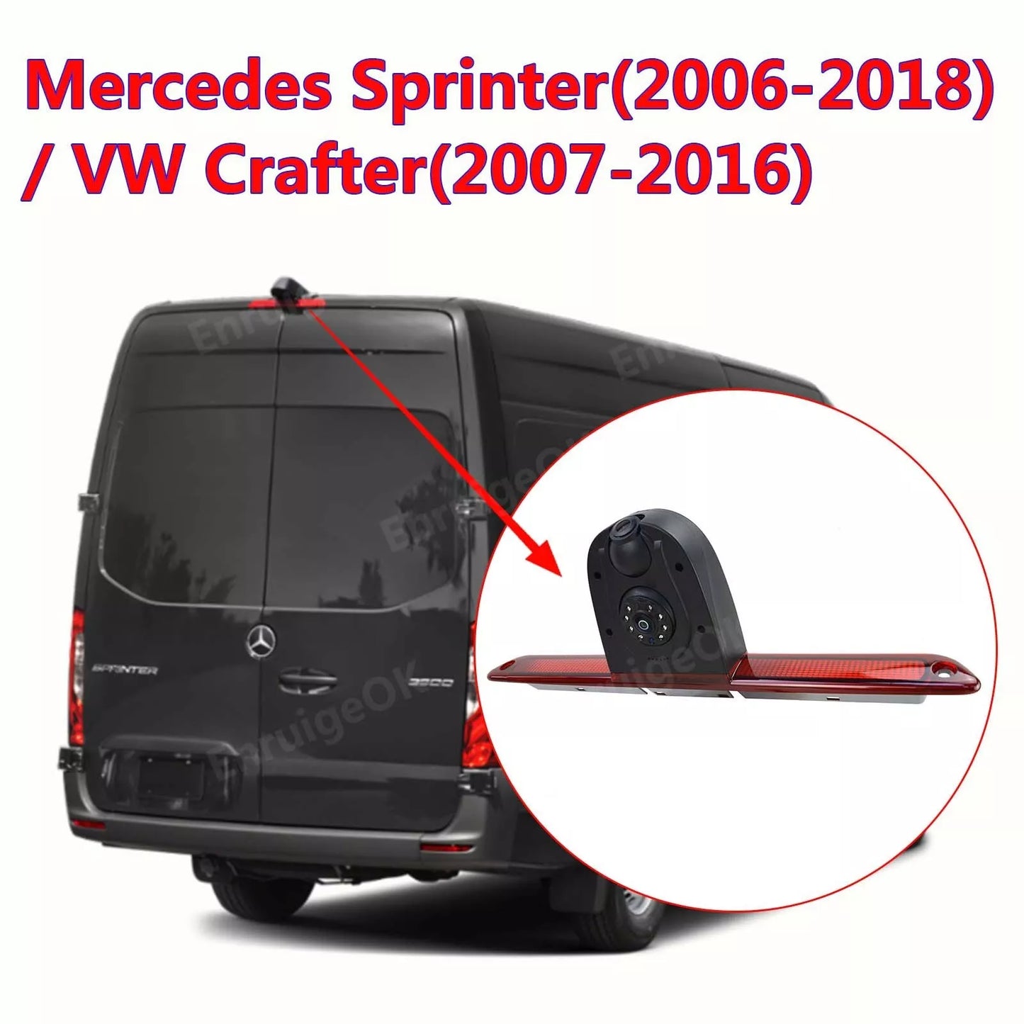 Dual Lens Brake Light Rear View Backup Camera for Mercedes-Benz Sprinter Van