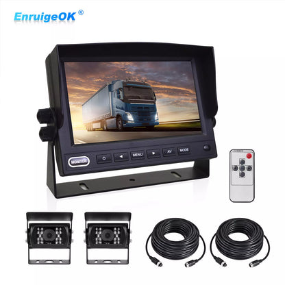 7'' Backup Camera and Monitor Kit System Back Parking Night Vision For Truck RV