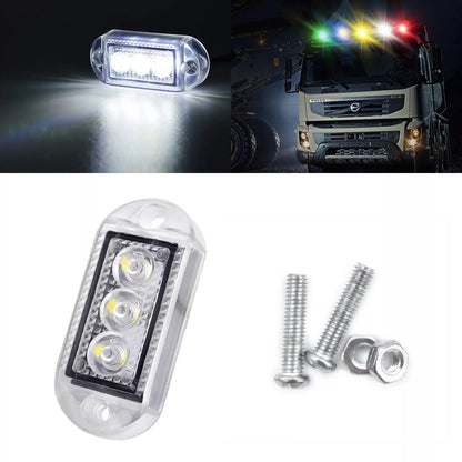 3LED Side Marker Indicators Light Lamp for Truck Boat Trailer Lorry DC 12V-24V