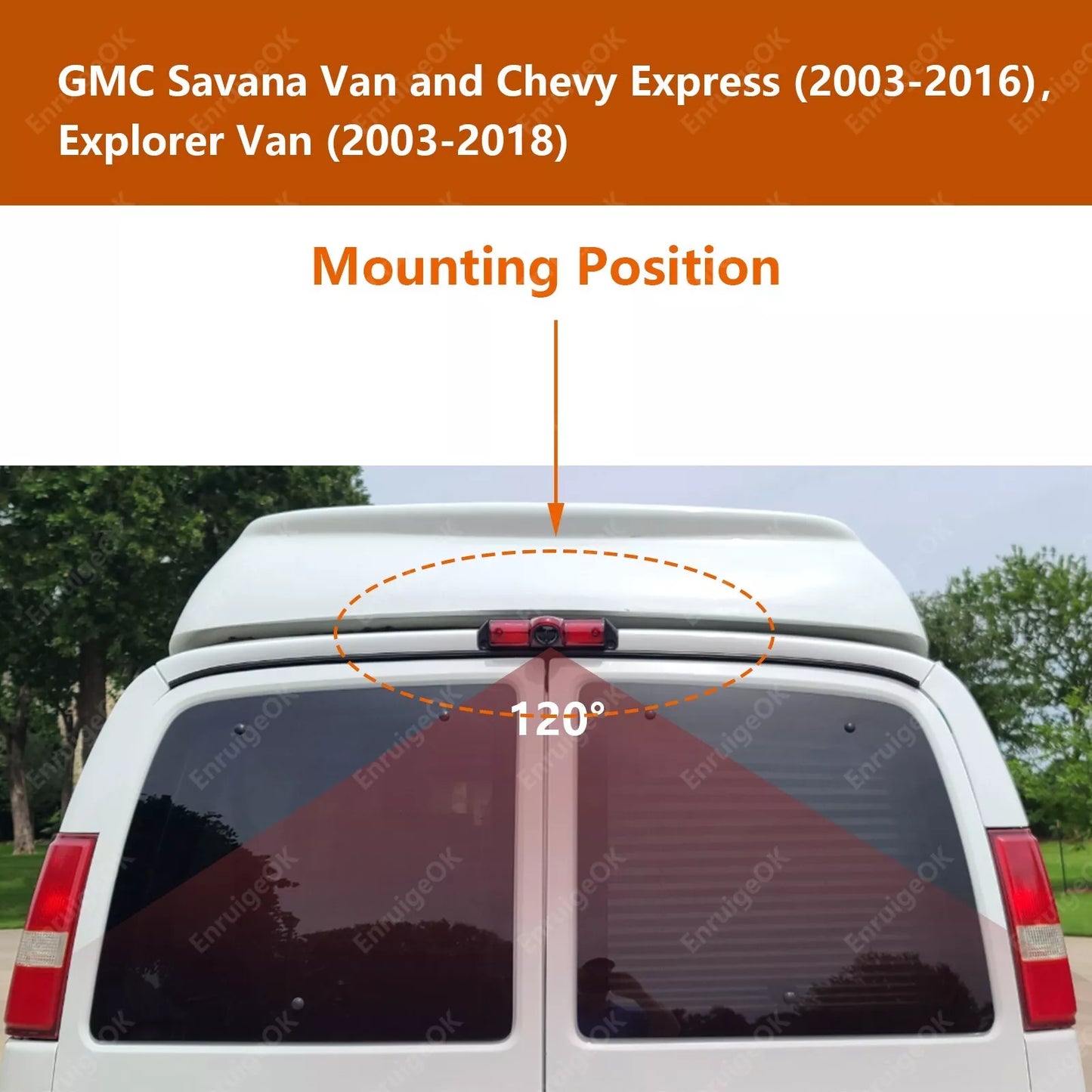 Chevy Expres/GMC Savana Explorer Van 2003-2018 Backup Camera + 7" Monitor Kit