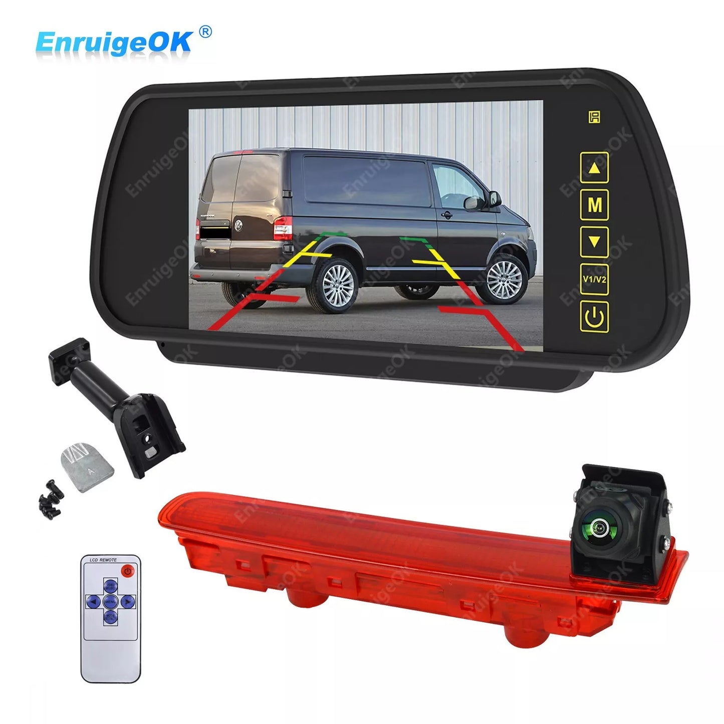 Brake Light Rear View Reversing Camera for VW Transporter T5 & T6 & 7'' Monitor