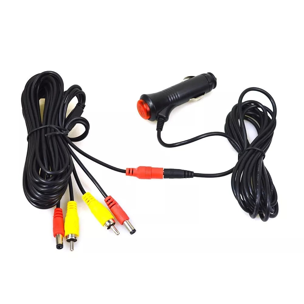 Car Cigarette lighter RCA Video Power Adapter Cable For Rear View Backup Camera