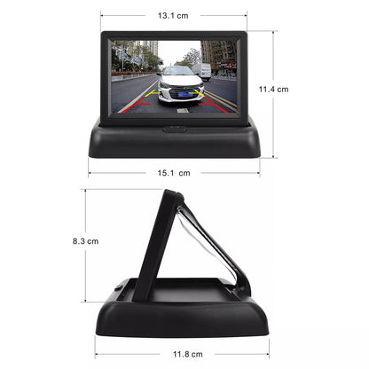 5" Color HD Screen Folding Car Monitor for Car Rear View Backup Reversing Camera