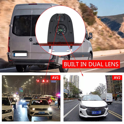 Dual Lens Brake Light Reversing Camera for Mercedes-Benz Sprinter VW Crafter Van