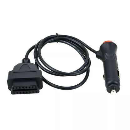 OBD2 16Pin Female to Cigarette Lighter with Switch Button Power Supply Connector