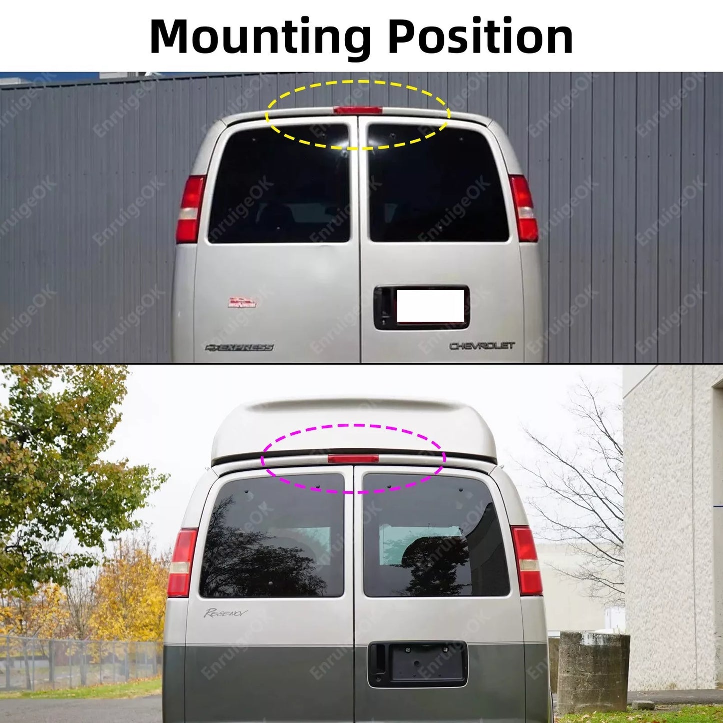 4.3'' Mirror Monitor Reversing Backup HD Camera For Chevy Express Van GMC Savana