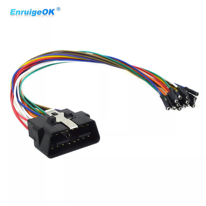 16 Pin Male to Female OBD2 OBDII Extension Cable Car Diagnostic Extender 30cm