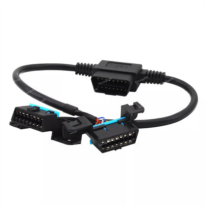 OBD2 Splitter Extension Cable 16 Pin Male to Dual Female Car Diagnostic Adapter