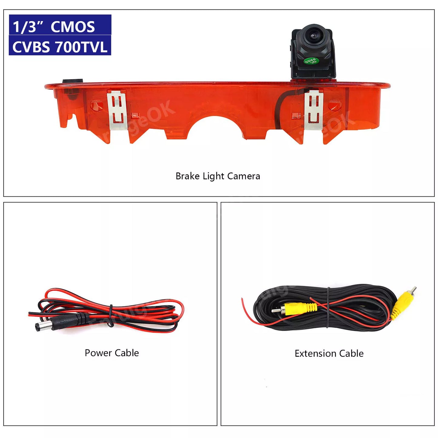 Rear Brake Light Reversing Camera for Renault kangoo, Mercedes-Benz Citan Van