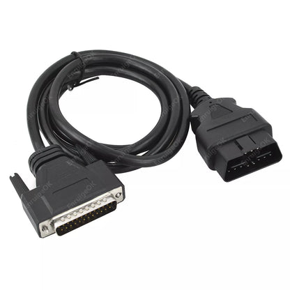 Male 16Pin OBD2 to Male DB25 RS232 Serial Port Diagnostic Extension Cable 1.5m