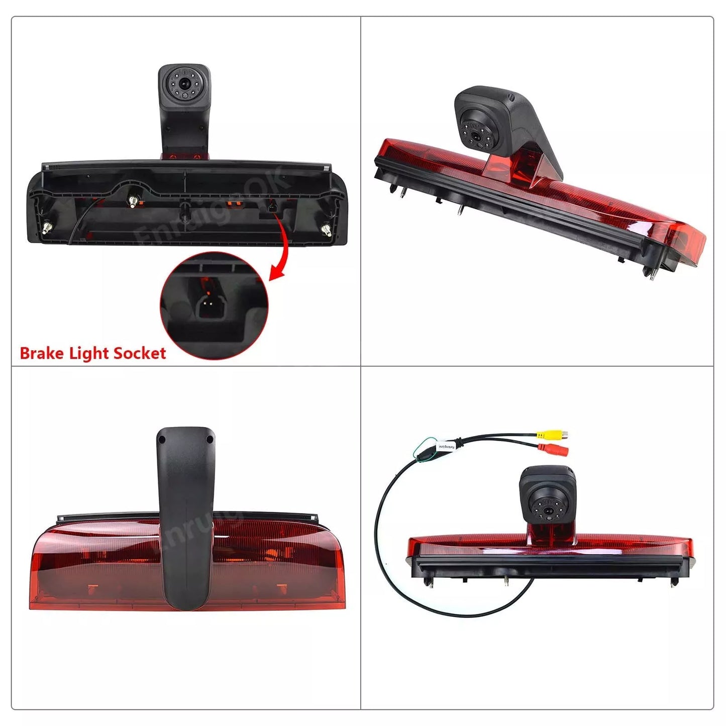 Brake Light Rear View Backup Camera for Ford Transit Connect +7'' Mirror Monitor