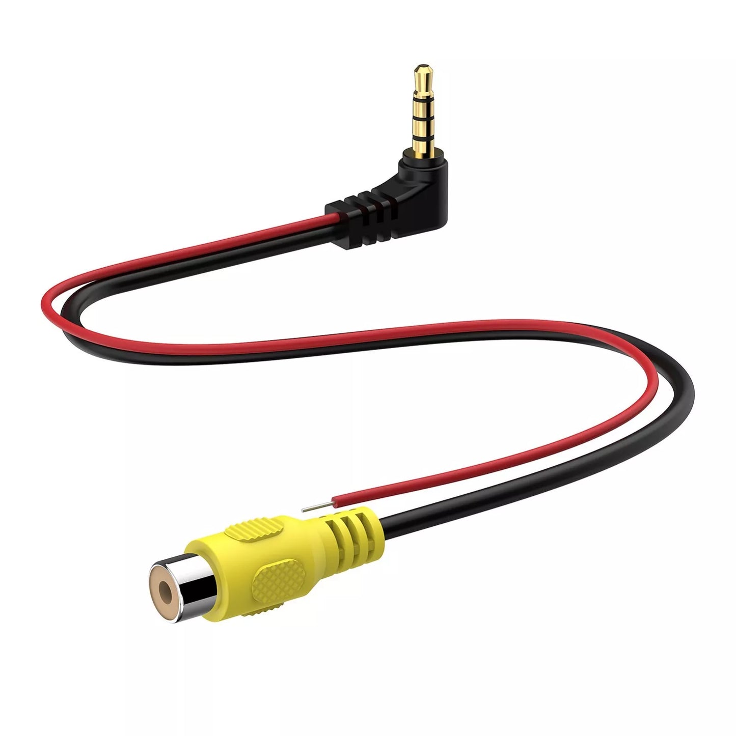 2.5mm Male Stereo to RCA Female Audio Video Adapter Cable for Rear-view Cameras