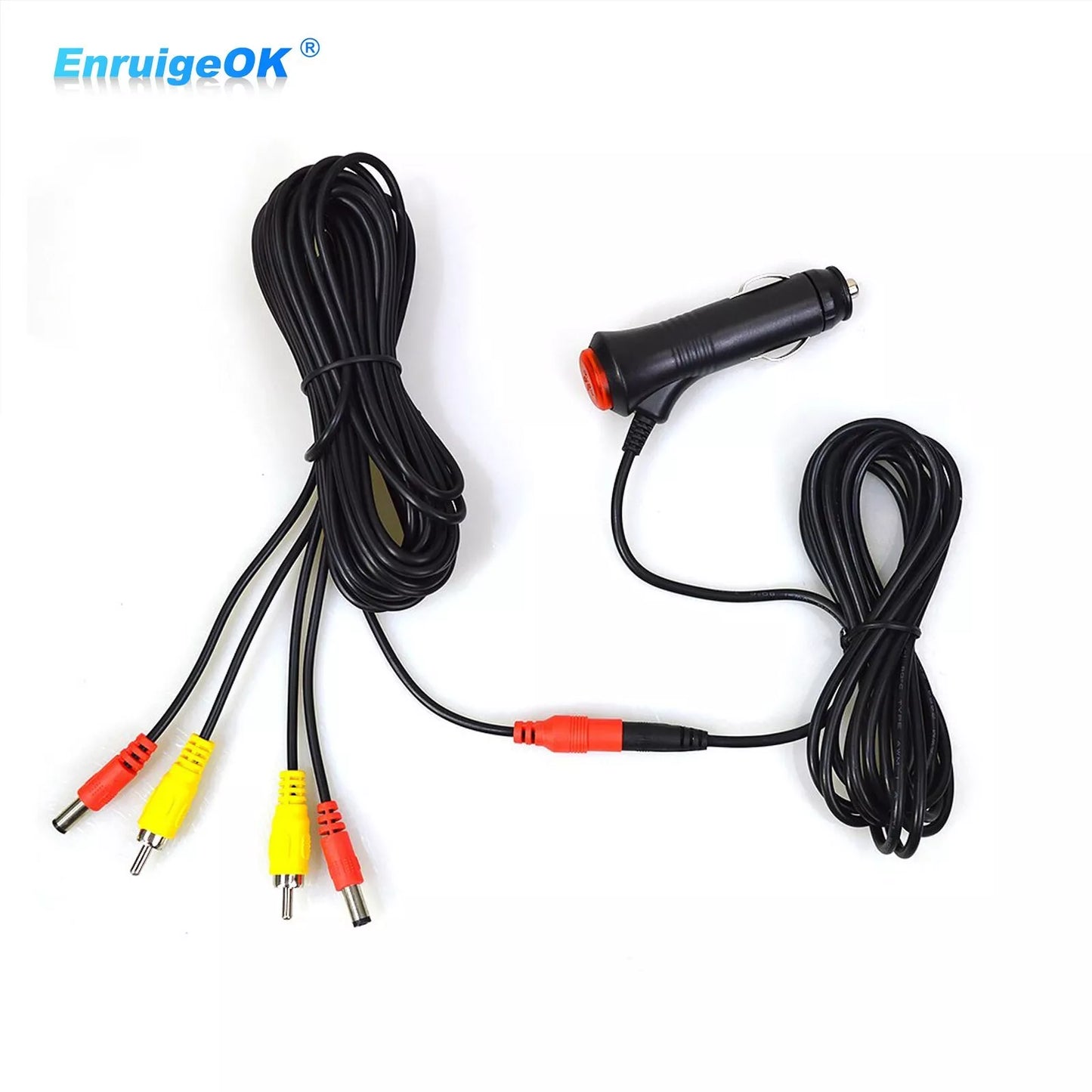 Car Cigarette lighter RCA Video Power Adapter Cable For Rear View Backup Camera