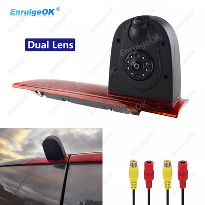 Dual Lens Car Brake Light Rear View Reversing Camera For Ford Transit Custom Van