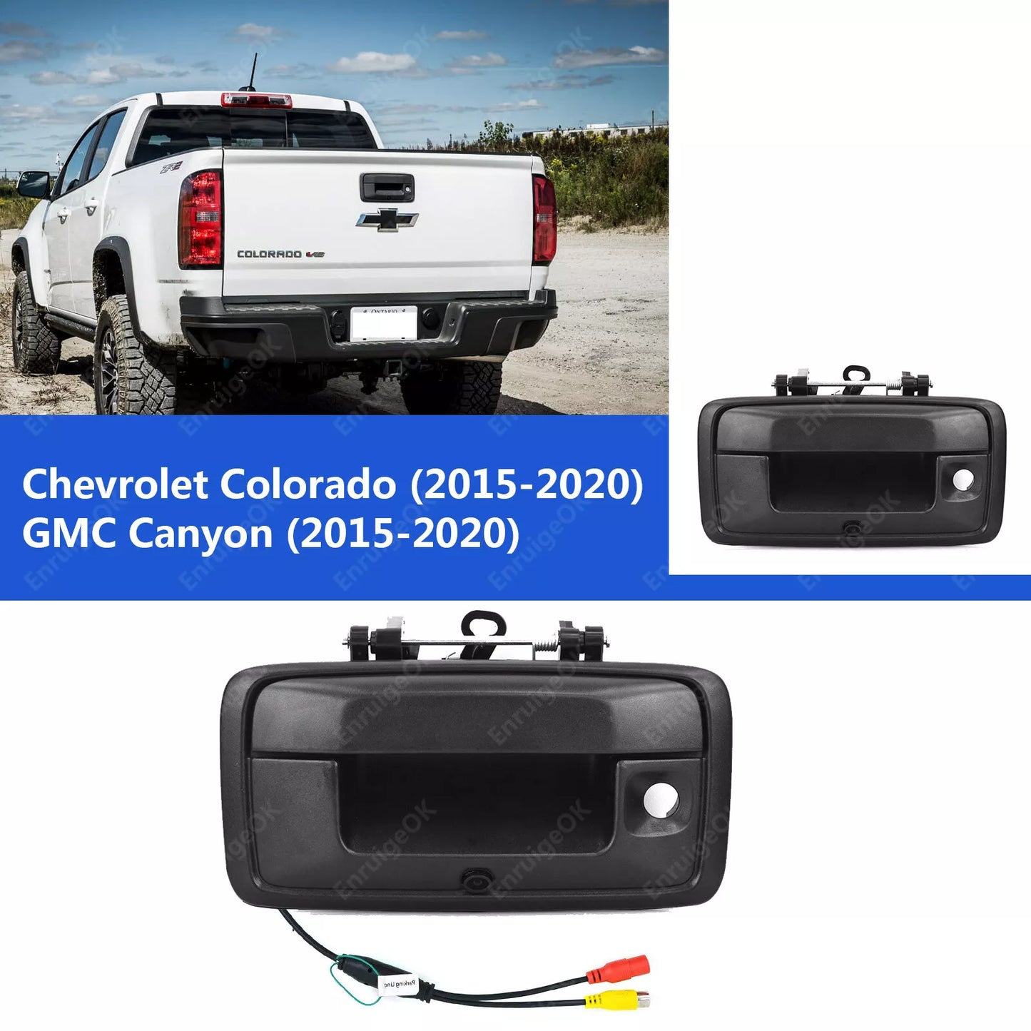 Tailgate Handle with Backup Camera for Chevy Colorado GMC Canyon+4.3" Monitor