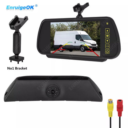 Rear Brake Light Reversing Camera Kit for Iveco Daily Gen 4 +7'' Mirror Monitor