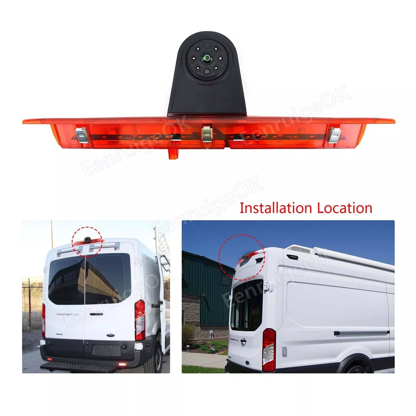 3rd Brake Light Rear View Backup Camera for Ford Transit Van 2014-2018