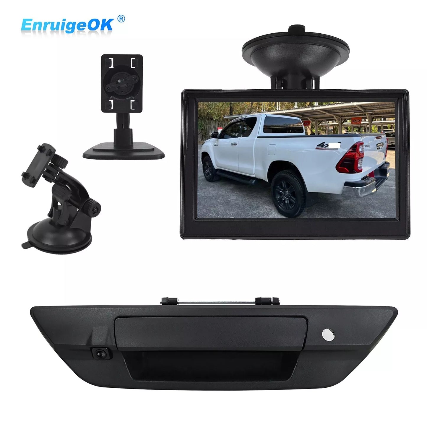 For Toyota Hilux Revo 2015-2021 Tailgate Handle Rear View Backup Camera Kit