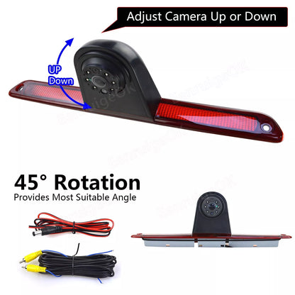 Brake Light Backup Rear View Camera Kit for Mercedes-Benz Sprinter+ 5" Monitor