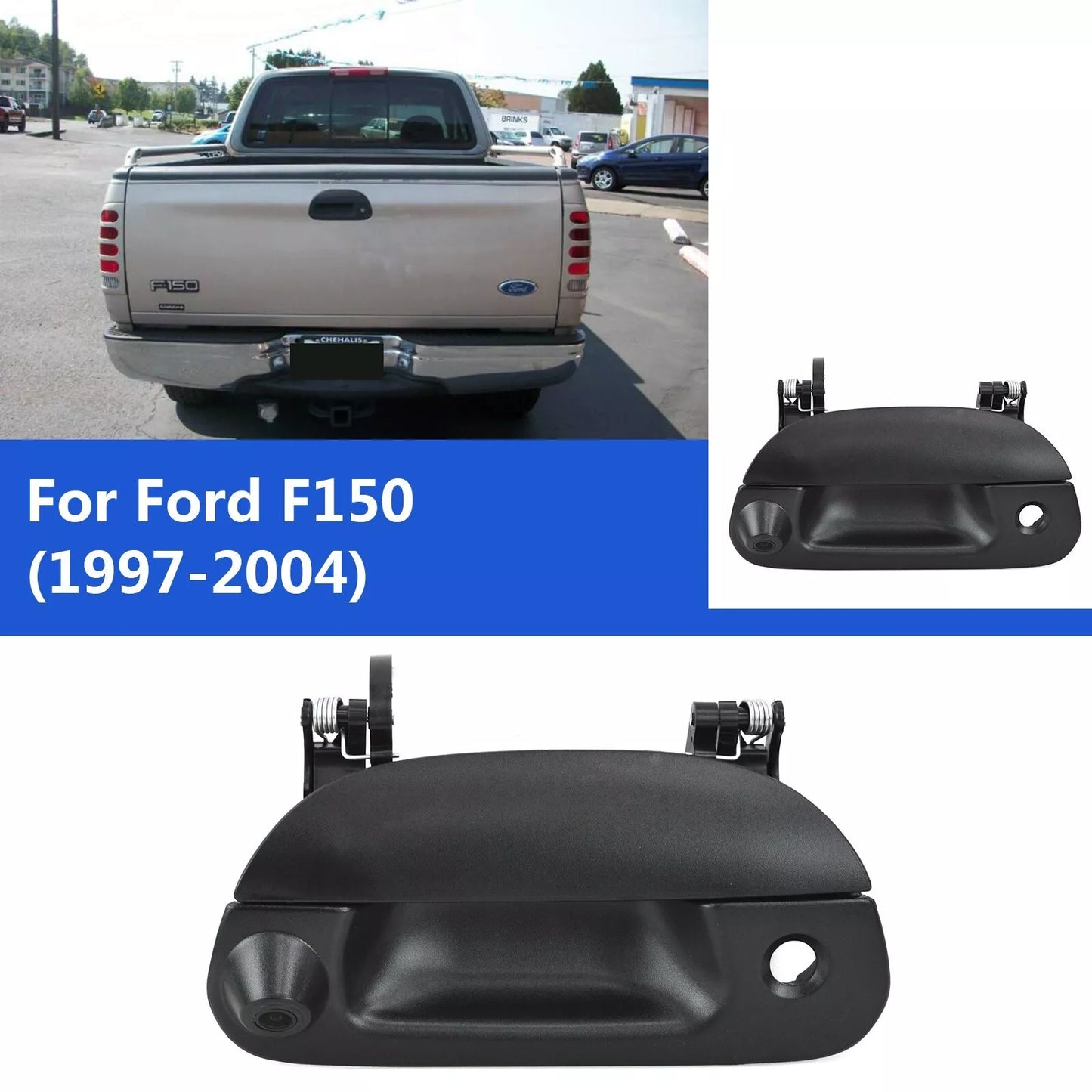 Black Tailgate Handle Backup Camera For Ford F150 1997-2004 +4.3" Monitor Kit