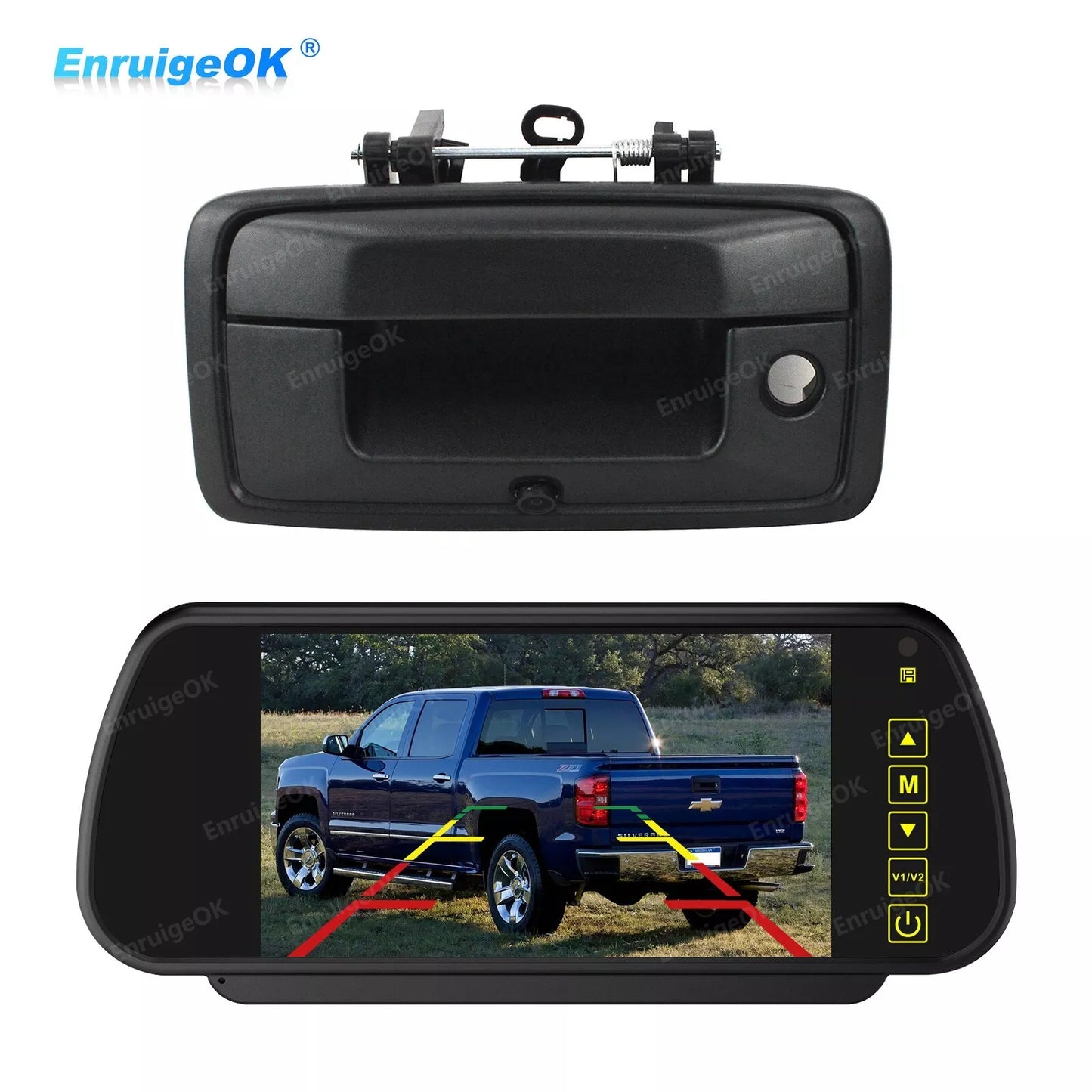 For 2014-2015 Chevrolet Silverado GMC Sierra Rear View Backup Camera +7" Monitor