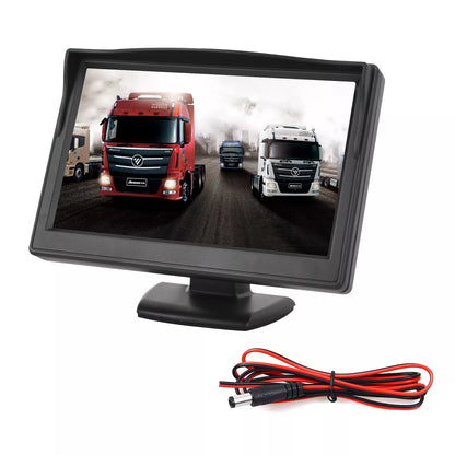 5" LCD Color Screen Backup Monitor Display RCA Video for Car Rear View Camera