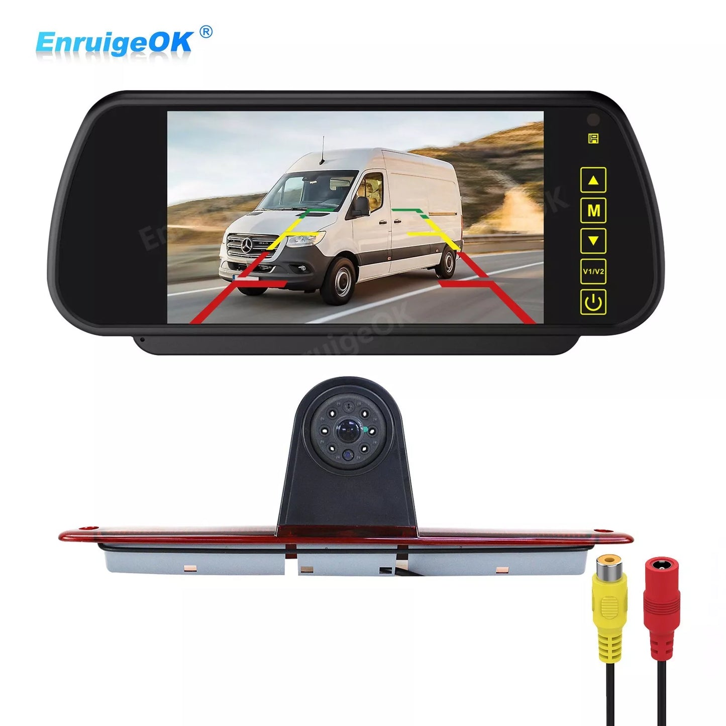 Brake Light Rear View Backup Camera For Mercedes Benz Sprinter Van + 7'' Monitor