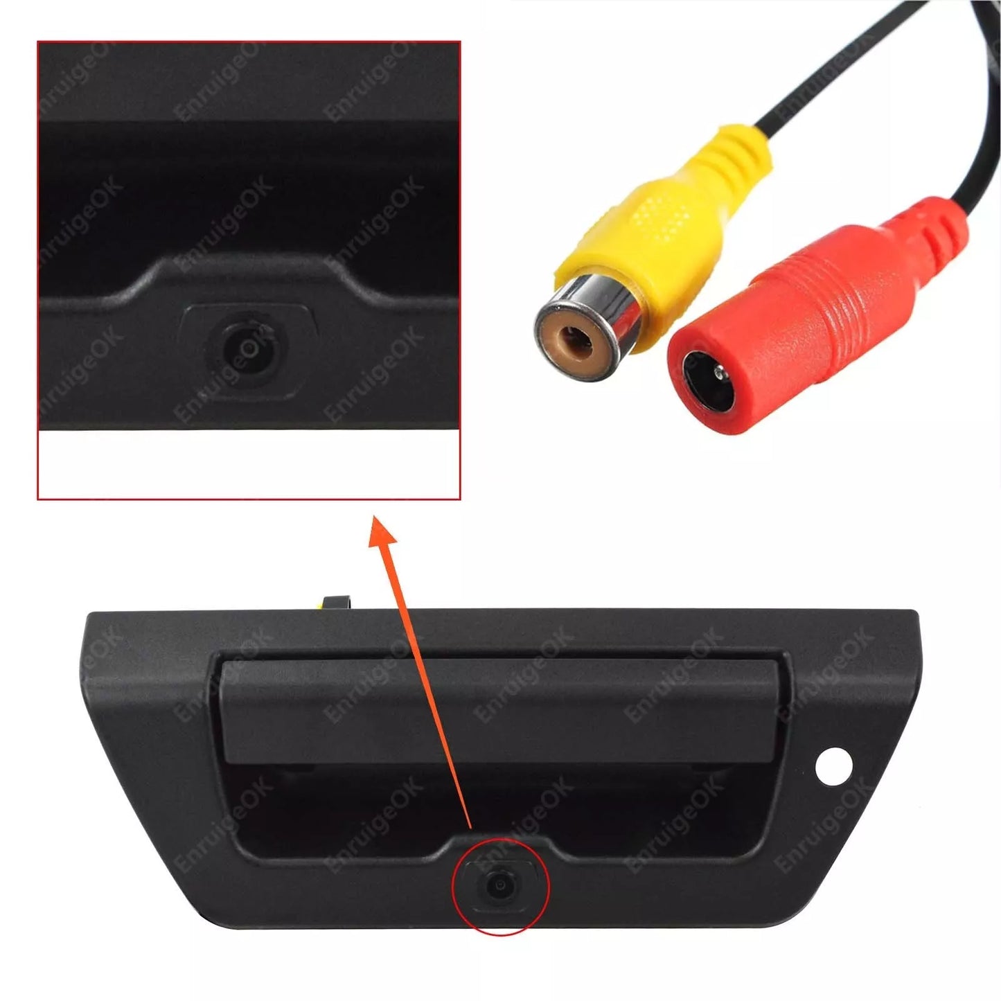 Tailgate Handle with Backup Camera for Ford F150 2015-2018 + 5'' Monitor Kit