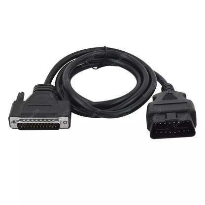 Male 16Pin OBD2 to Male DB25 RS232 Serial Port Diagnostic Extension Cable 1.5m