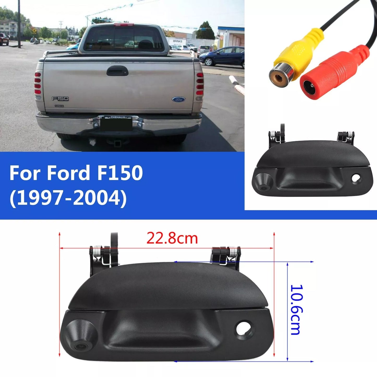 Tailgate Handle w/ Rear View Backup Camera Kit For Ford F150 F250 F350 1997-2004