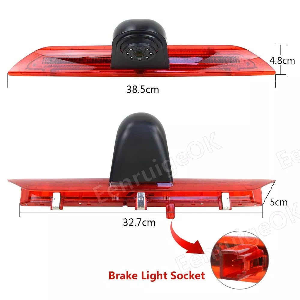 Brake Light Backup Camera for Ford Transit Van +7'' Mirror Monitor w/No1 Bracket