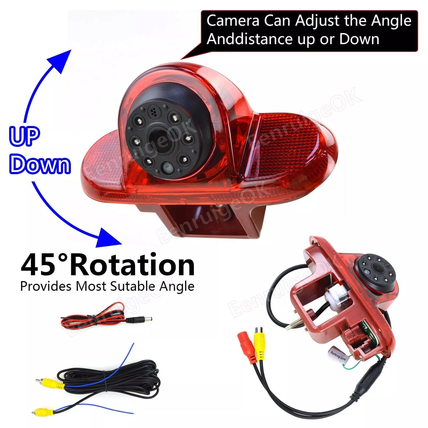 7" Monitor Rear Brake Light Reversing Camera for Renault Trafic Vauxhall Vivaro