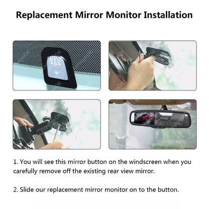 For 2005-2015 Toyota Tacoma Rear View Mirror Monitor Tailgate Backup Camera Kit