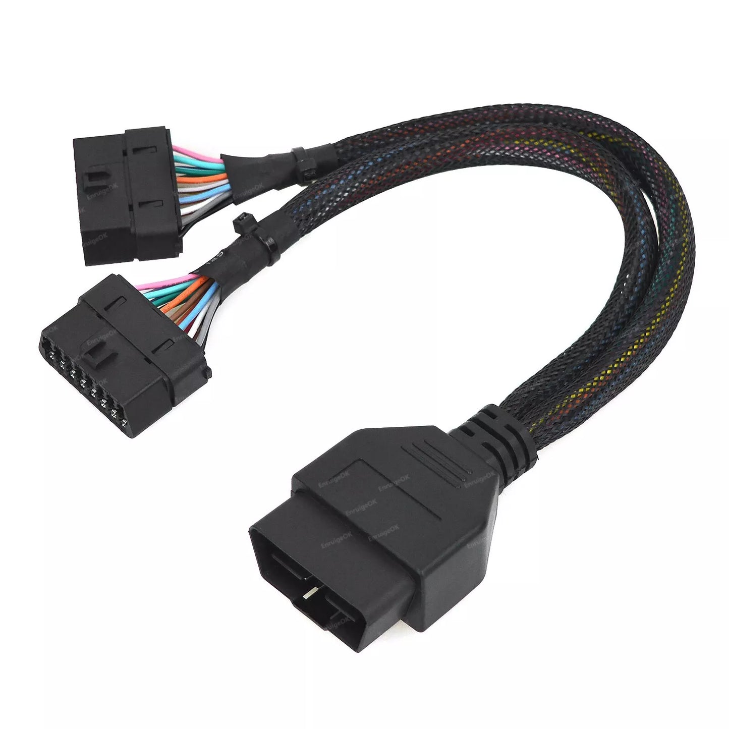 OBD2 16Pin Male to 2 Female Y Splitter Extension Cable for Ford Model Vehicle