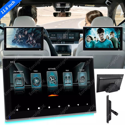 Rear Seat Entertainment For GMC Touch Screen Android Headrest HDMI TV Monitor